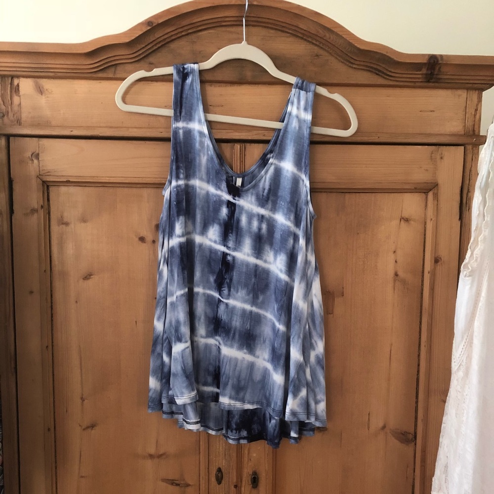 Blue Tie Dye Tank